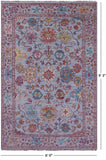 Light Blue Turkish Oushak Hand Knotted Wool Rug - 6' 0" X 9' 3" - Golden Nile