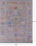 Grey Turkish Oushak Handmade Wool Rug - 9' 2" X 11' 11" - Golden Nile