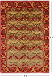 William Morris Handmade Wool Area Rug - 6' 3" X 9' 0" - Golden Nile