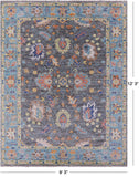 Grey Turkish Oushak Hand Knotted Wool Rug - 9' 3" X 12' 3" - Golden Nile