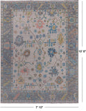 SUPER SALE Ivory Turkish Oushak Hand Knotted Wool Rug - 7' 10" X 10' 8"