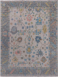 SUPER SALE Ivory Turkish Oushak Hand Knotted Wool Rug - 7' 10" X 10' 8"
