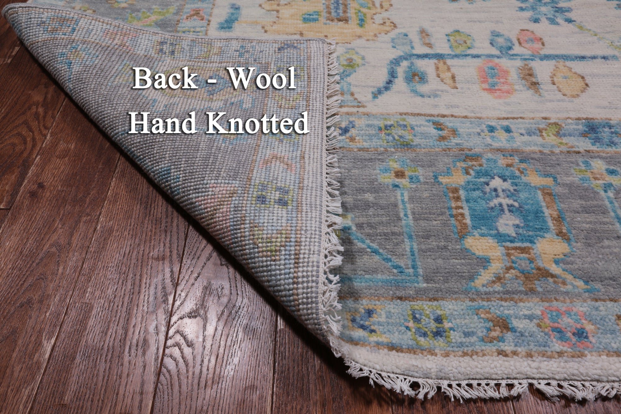 SUPER SALE Ivory Turkish Oushak Hand Knotted Wool Rug - 7' 10" X 10' 8"