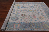 SUPER SALE Ivory Turkish Oushak Hand Knotted Wool Rug - 7' 10" X 10' 8"