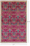 Ivory William Morris Handmade Wool Area Rug - 6' 1" X 9' 3" - Golden Nile