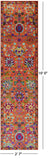 Orange Persian Hand Knotted Wool & Silk Runner Rug - 2' 7" X 10' 0" - Golden Nile