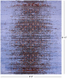 Contemporary Hand Knotted Wool & Silk Rug - 8' 0" X 9' 11" - Golden Nile