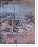 Abstract Contemporary Hand Knotted Wool & Silk Rug - 8' 0" X 10' 2" - Golden Nile