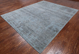 Grey Persian Hand Knotted Wool & Silk Rug - 8' 0" X 10' 0"