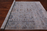 Grey Persian Tabriz Hand Knotted Wool & Silk Rug - 8' 1" X 9' 10"