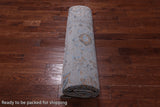 Grey Persian Tabriz Hand Knotted Wool & Silk Rug - 8' 1" X 9' 10"
