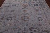 Grey Persian Tabriz Hand Knotted Wool & Silk Rug - 8' 1" X 9' 10"