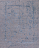 Grey Persian Tabriz Hand Knotted Wool & Silk Rug - 7' 11" X 9' 8"
