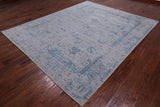 Grey Persian Tabriz Hand Knotted Wool & Silk Rug - 7' 11" X 9' 8"