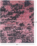 Abstract Contemporary Handmade Wool & Silk Rug - 8' 0" X 10' 0" - Golden Nile