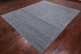 Grey Persian Tabriz Hand Knotted Wool & Silk Rug - 8' 0" X 9' 8"