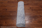 Grey Persian Tabriz Hand Knotted Wool & Silk Rug - 7' 11" X 9' 8"