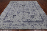 Grey Persian Tabriz Hand Knotted Wool & Silk Rug - 7' 11" X 9' 8"