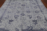 Grey Persian Tabriz Hand Knotted Wool & Silk Rug - 7' 11" X 9' 8"