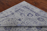Grey Persian Tabriz Hand Knotted Wool & Silk Rug - 7' 11" X 9' 8"
