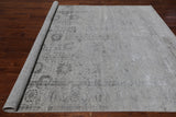 Grey Persian Tabriz Hand Knotted Wool & Silk Rug - 8' 1" X 9' 10"