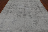 Grey Persian Tabriz Hand Knotted Wool & Silk Rug - 8' 1" X 9' 10"