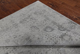 Grey Persian Tabriz Hand Knotted Wool & Silk Rug - 8' 1" X 9' 10"
