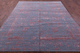 SUPER SALE Grey Persian Tabriz Hand Knotted Wool & Silk Rug - 8' 0" X 10' 2"