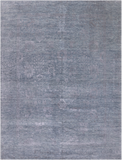 Grey Persian Tabriz Hand Knotted Wool & Silk Rug - 9' 0" X 12' 0"