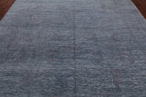 Grey Persian Tabriz Hand Knotted Wool & Silk Rug - 9' 0" X 12' 0"