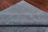 Grey Persian Tabriz Hand Knotted Wool & Silk Rug - 9' 0" X 12' 0"