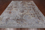 Grey Persian Hand Knotted Wool & Silk Rug - 8' 11" X 11' 8"