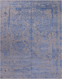 Grey Persian Tabriz Hand Knotted Wool & Silk Rug - 9' 0" X 11' 10"