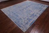 Grey Persian Tabriz Hand Knotted Wool & Silk Rug - 9' 0" X 11' 10"