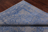 Grey Persian Tabriz Hand Knotted Wool & Silk Rug - 9' 0" X 11' 10"