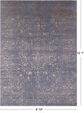 Persian Fine Serapi Hand Knotted Wool & Silk Rug - 8' 10" X 12' 1" - Golden Nile
