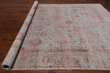 Grey Persian Tabriz Hand Knotted Wool & Silk Rug - 9' 0" X 12' 0"