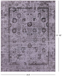 Grey Persian Tabriz Hand Knotted Wool & Silk Rug - 9' 0" X 11' 10" - Golden Nile