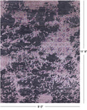 Contemporary Hand Knotted Wool & Silk Rug - 9' 0" X 11' 9" - Golden Nile