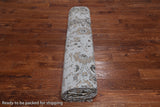 Grey Persian Tabriz Hand Knotted Wool & Silk Rug - 8' 11" X 12' 0"