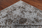 Grey Persian Tabriz Hand Knotted Wool & Silk Rug - 8' 11" X 12' 0"