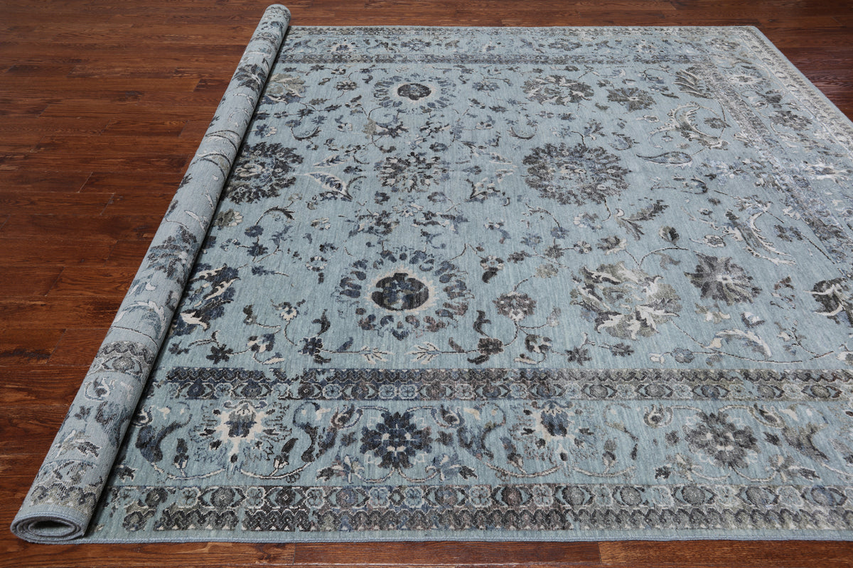 Persian Tabriz Handmade Wool & Silk Rug - 9' 0" X 11' 10"