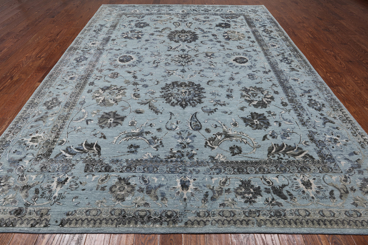 Persian Tabriz Handmade Wool & Silk Rug - 9' 0" X 11' 10"