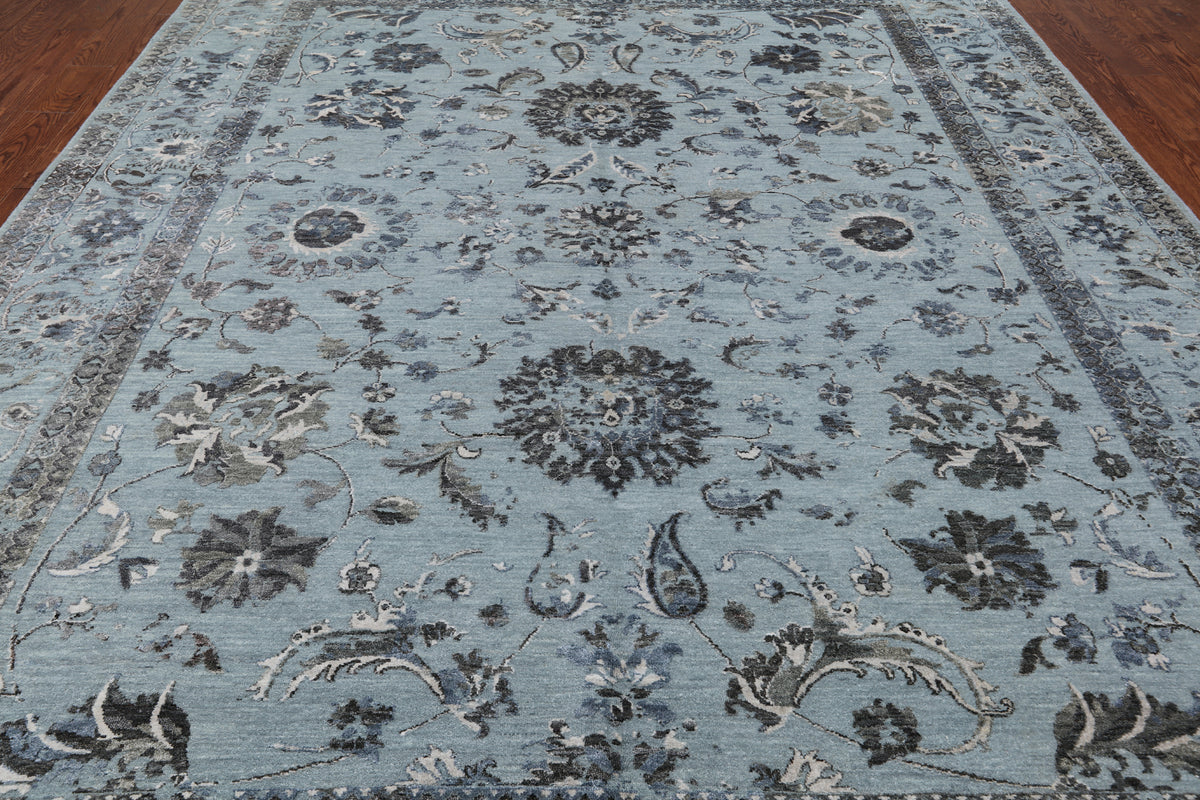 Persian Tabriz Handmade Wool & Silk Rug - 9' 0" X 11' 10"