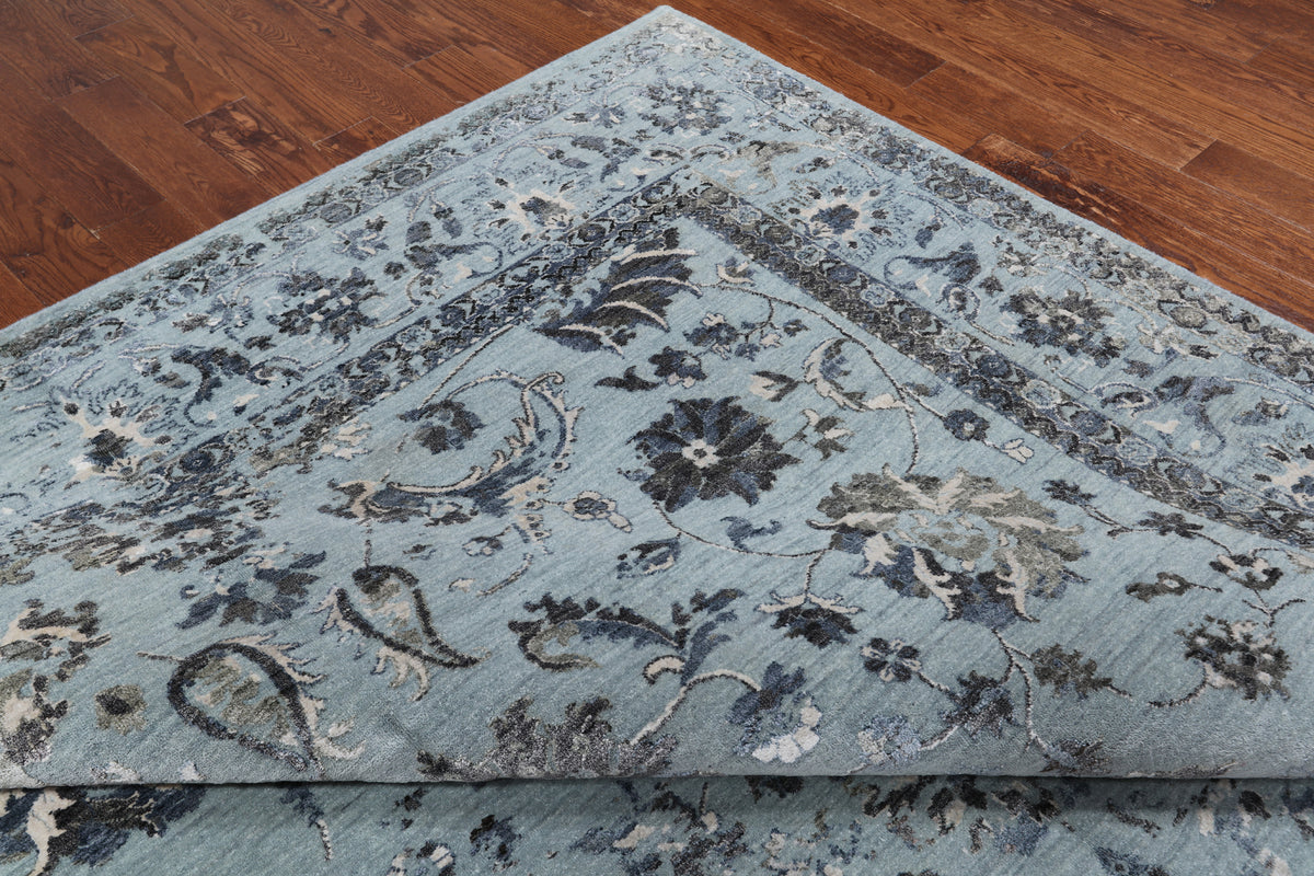 Persian Tabriz Handmade Wool & Silk Rug - 9' 0" X 11' 10"