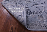 SUPER SALE Grey Persian Handmade Wool & Silk Rug - 8' 9" X 12' 1"