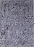 Grey Persian Handmade Wool & Silk Rug - 8' 9" X 12' 1" - Golden Nile