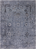 Grey Persian Handmade Wool & Silk Rug - 8' 9" X 12' 1"