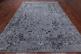Grey Persian Handmade Wool & Silk Rug - 8' 9" X 12' 1"