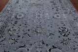 Grey Persian Handmade Wool & Silk Rug - 8' 9" X 12' 1"